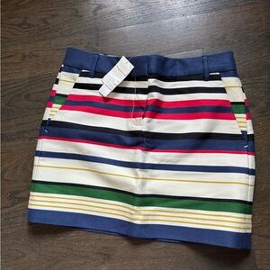 J. Crew Striped Mini Pencil Skirt